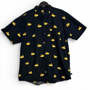 Molokai Surf Co Black Jeep Rubber Duck Print Men's Shirt in XL
